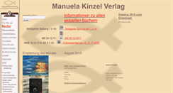 Desktop Screenshot of manuela-kinzel-verlag.de